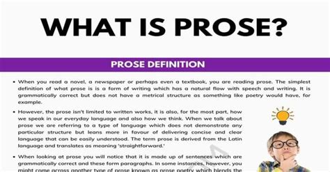 prose examples sentences|Prose: Definition and Helpful Examples of Prose in .